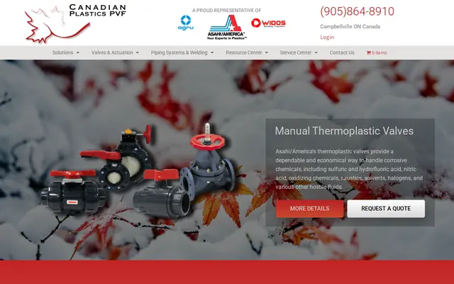 Homepage of Canadian Plastics PVF