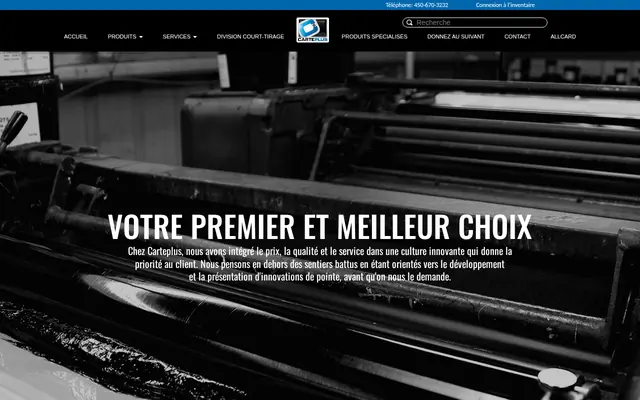 Homepage of Carteplus Inc.