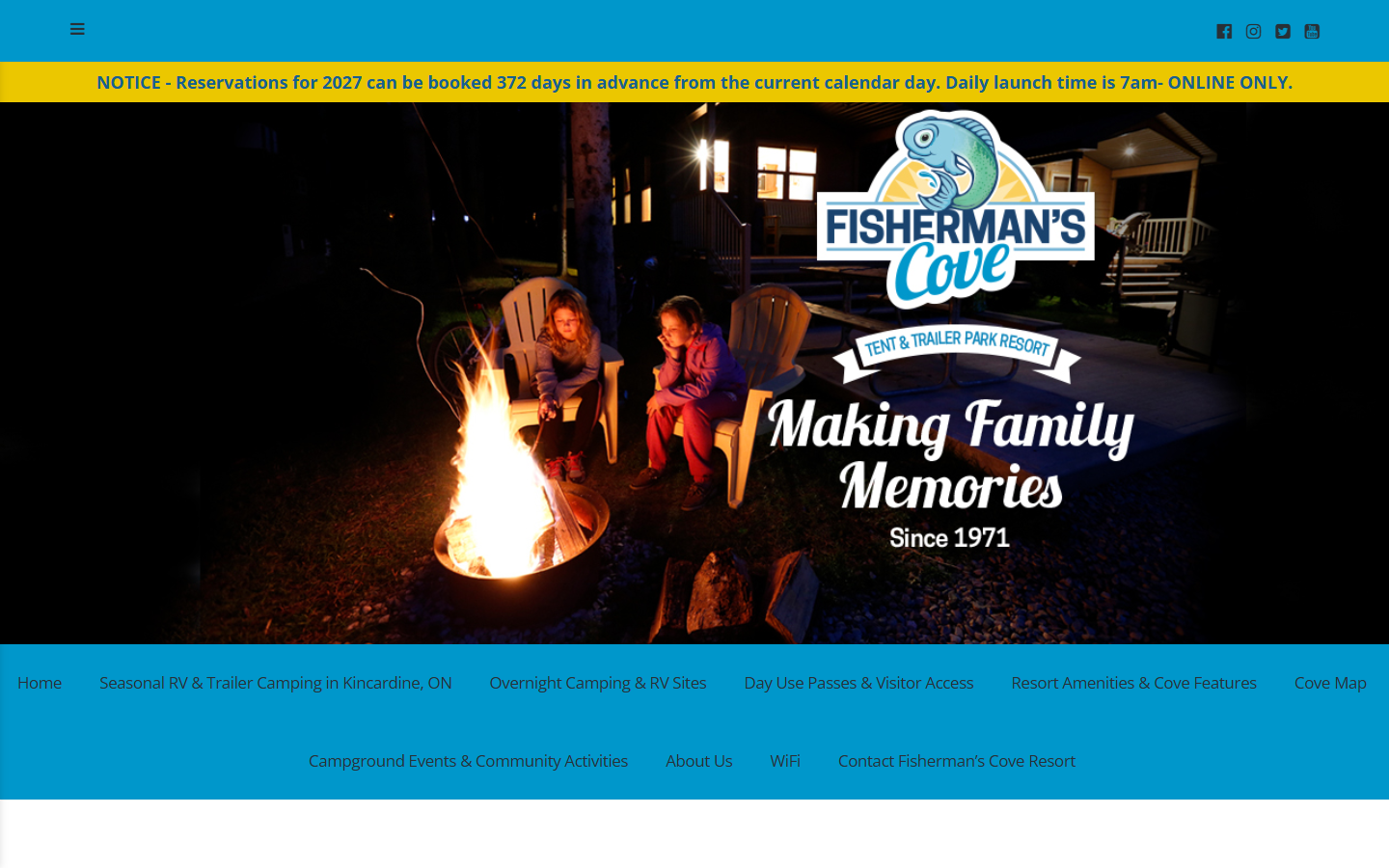 Homepage of Fisherman’s Cove