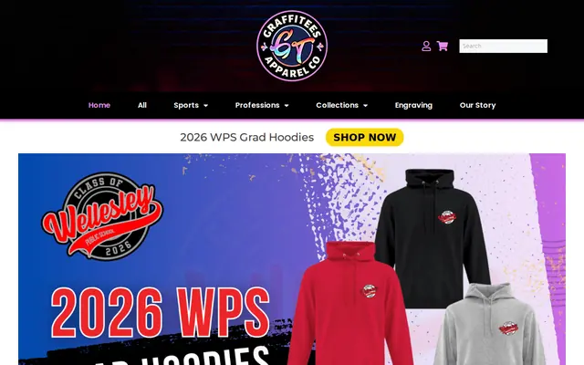 Homepage of Graffitees Apparel Co.