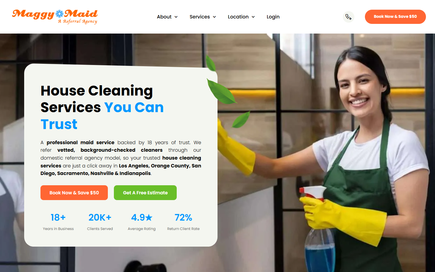Homepage of Maggy Maid