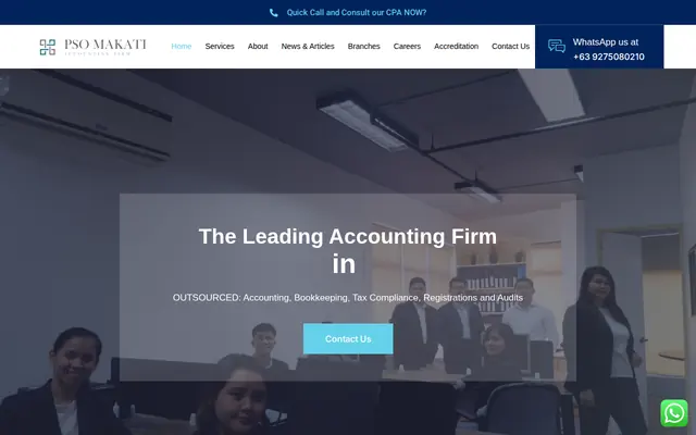 Homepage of PSO Accounting Group