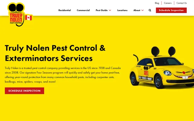 Homepage of Truly Nolen Canada